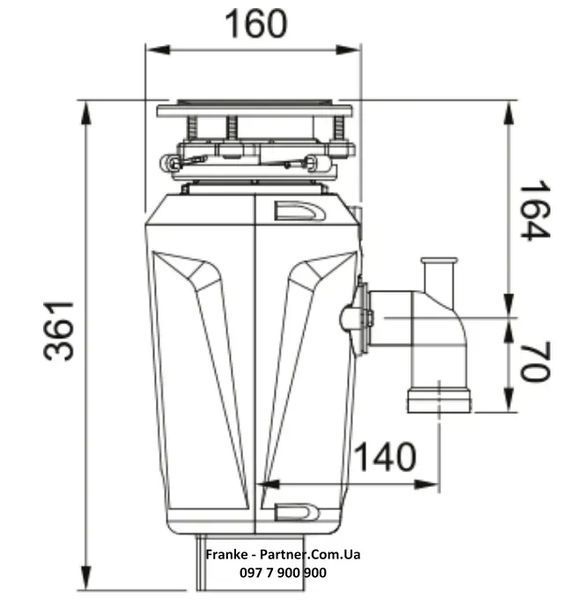 Подрібнювач харчових відходів Franke Elite Slimline SLIM 50 Elite Slimline SLIM 50 фото