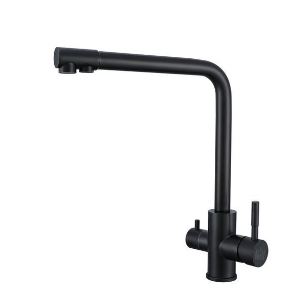 Чорний кран на кухню на дві води "Frosh" Nett FB-33 "Frosh" FB-33 фото